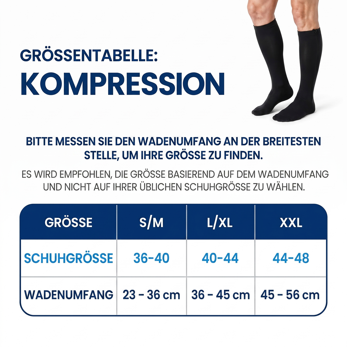 Kompressionsstrümpfe mit Reißverschluss